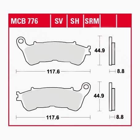 TRW Lucas Bremsbeläge organisch MCB776 117
