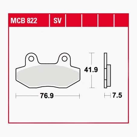 TRW Lucas Bremsbeläge organisch MCB822 76