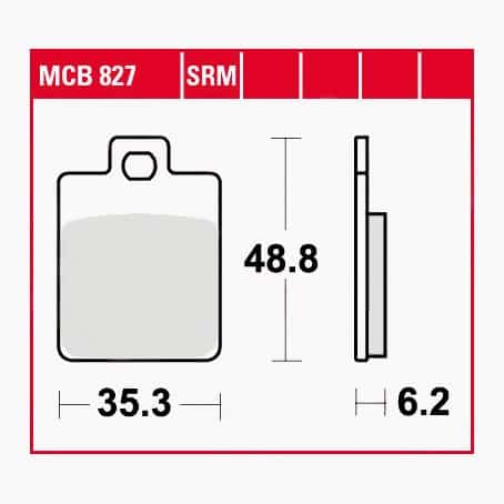 TRW Lucas Bremsbeläge organisch MCB827 35