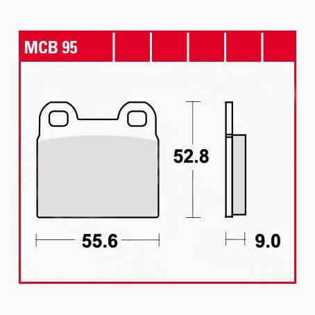 TRW Lucas Bremsbeläge organisch MCB95 55