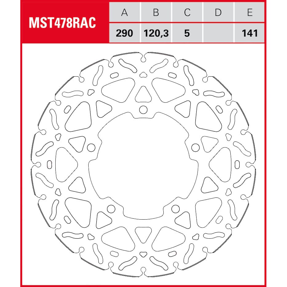 TRW Lucas Bremsscheibe RAC starr MST478RAC 290/120
