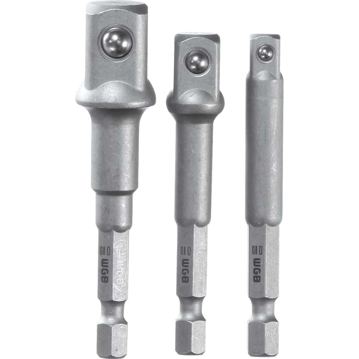 WGB Maschinen-Adapter-Set 1/4"+3/8"+1/2" 3-teilig - Motorradzubehör - Werkzeuge