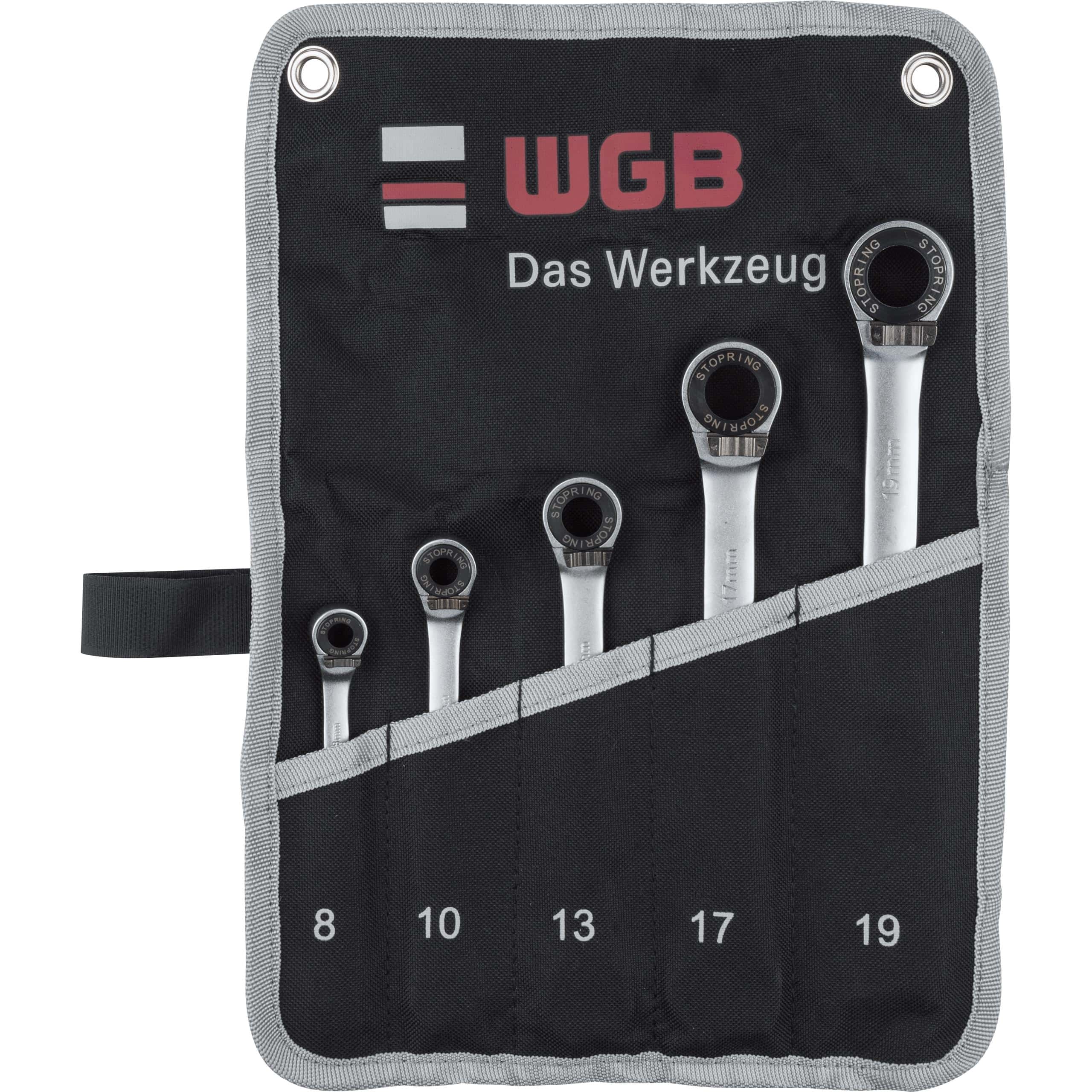 WGB Ring-Maulschlüsselsatz mit Ratsche 235RT 5-teilig - Motorradzubehör - Werkzeuge