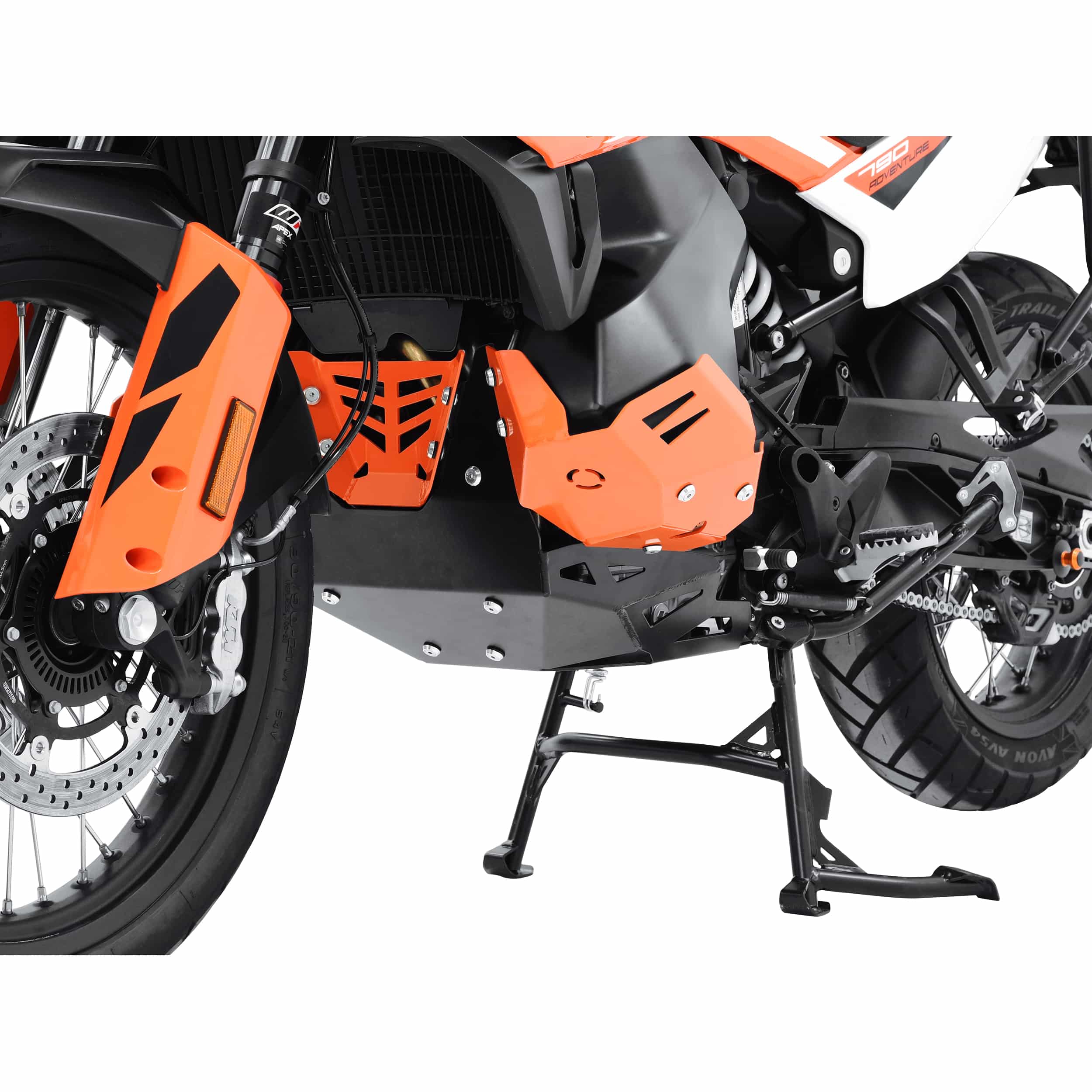 Zieger Motorschutz Alu orange/schwarz für KTM 790 Adventure - Motorradteile & Ersatzteile - Anbauteile
