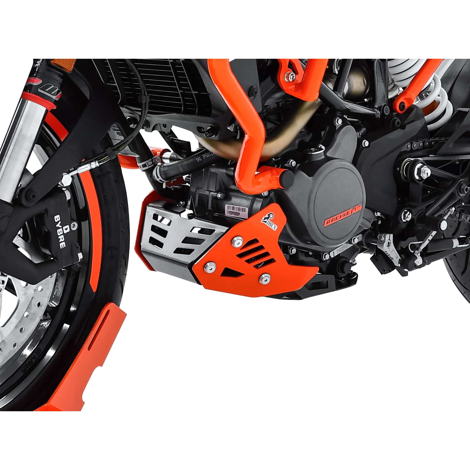 Zieger Motorschutz Alu orange/schwarz für KTM Duke 125 2017- - Motorradteile & Ersatzteile - Anbauteile