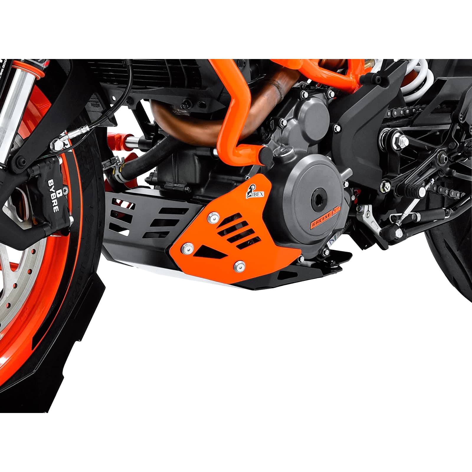 Zieger Motorschutz Alu orange/schwarz für KTM Duke 390 2017- - Motorradteile & Ersatzteile - Anbauteile