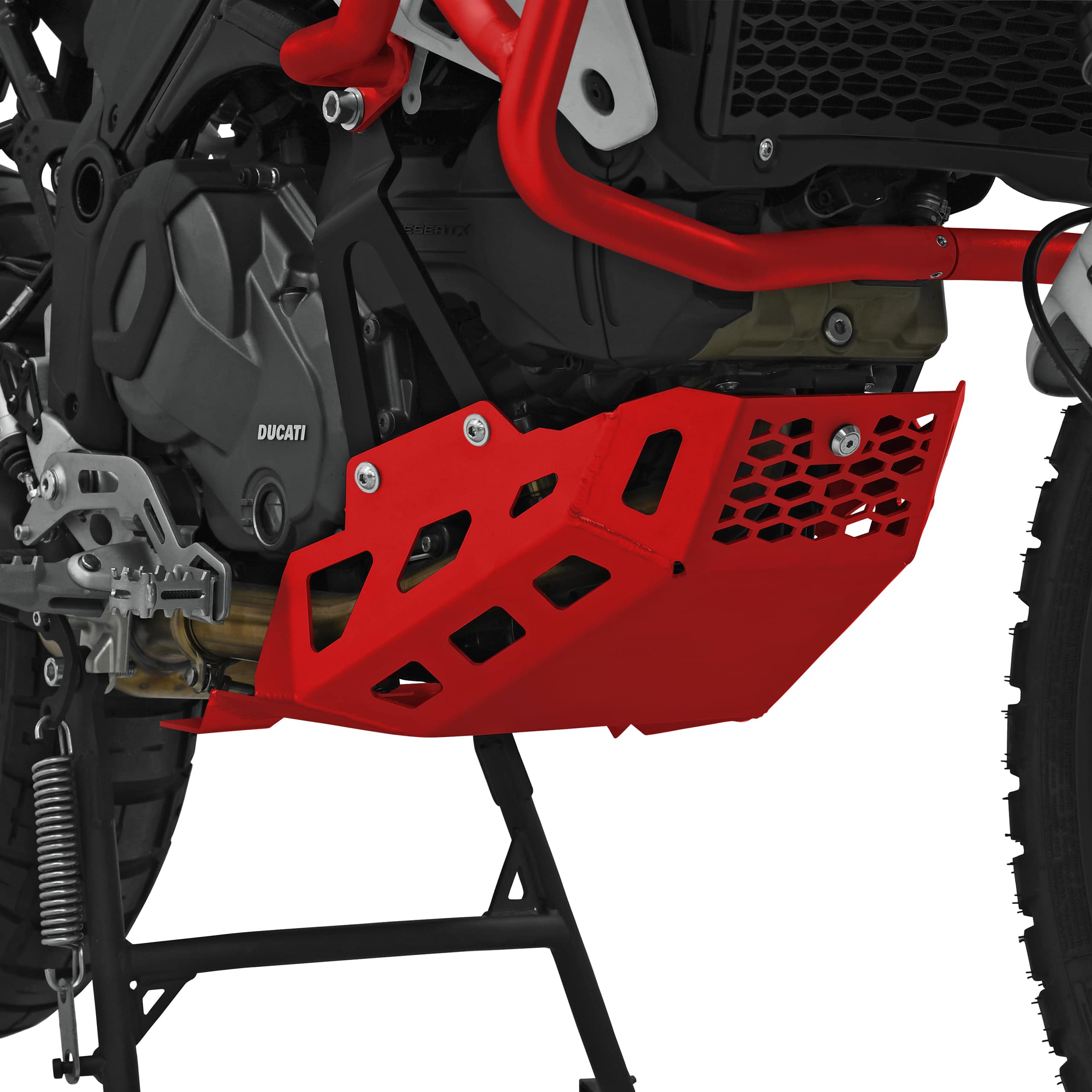 Zieger Motorschutz Alu rot für Ducati DesertX - Motorradteile & Ersatzteile - Anbauteile