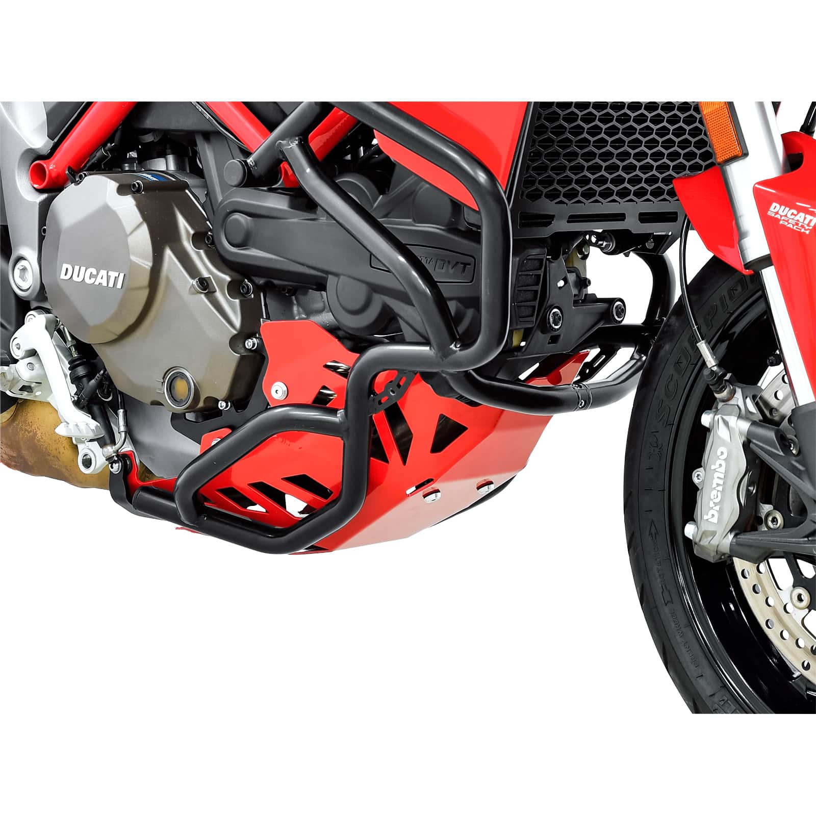 Zieger Motorschutz Alu rot für Ducati Multistrada 1200 2015-2017 - Motorradteile & Ersatzteile - Anbauteile