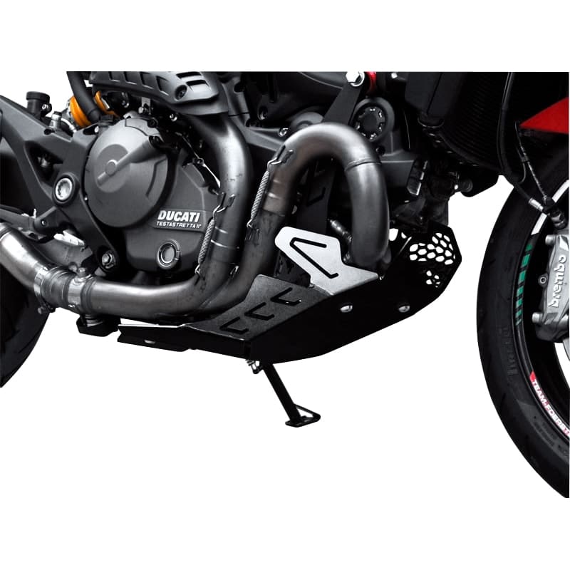 Zieger Motorschutz Alu schwarz für Ducati 821 Monster 2014-2017 - Motorradteile & Ersatzteile - Anbauteile