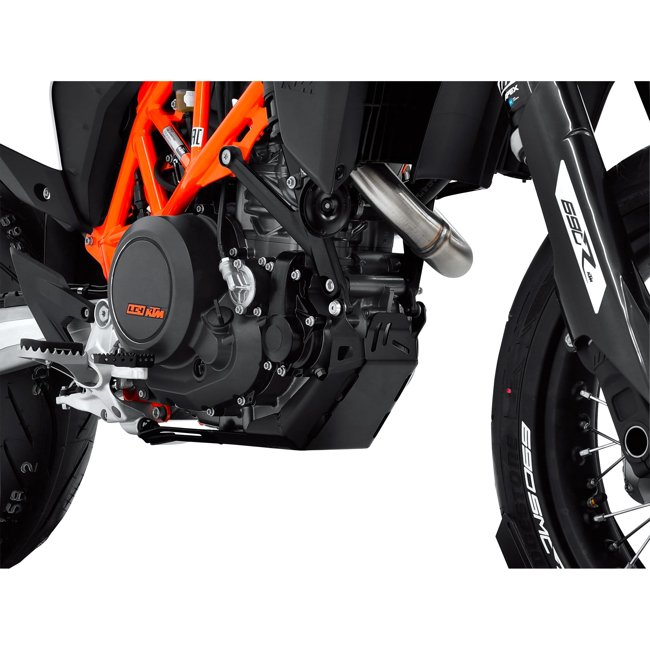 Zieger Motorschutz Alu schwarz für KTM SMC /R 690 - Motorradteile & Ersatzteile - Anbauteile
