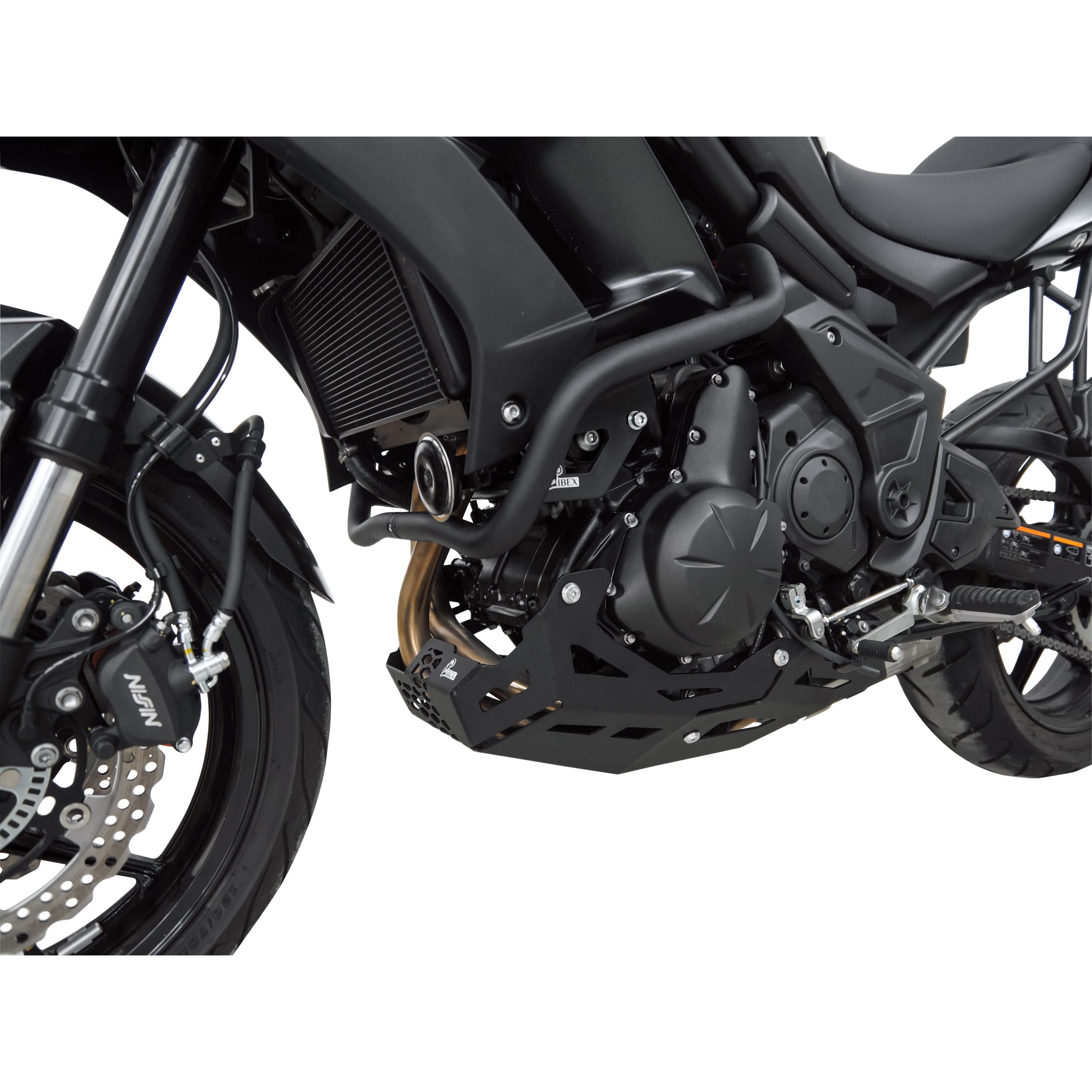 Zieger Motorschutz Alu schwarz für Kawasaki KLE 650 Versys 2015- - Motorradteile & Ersatzteile - Anbauteile