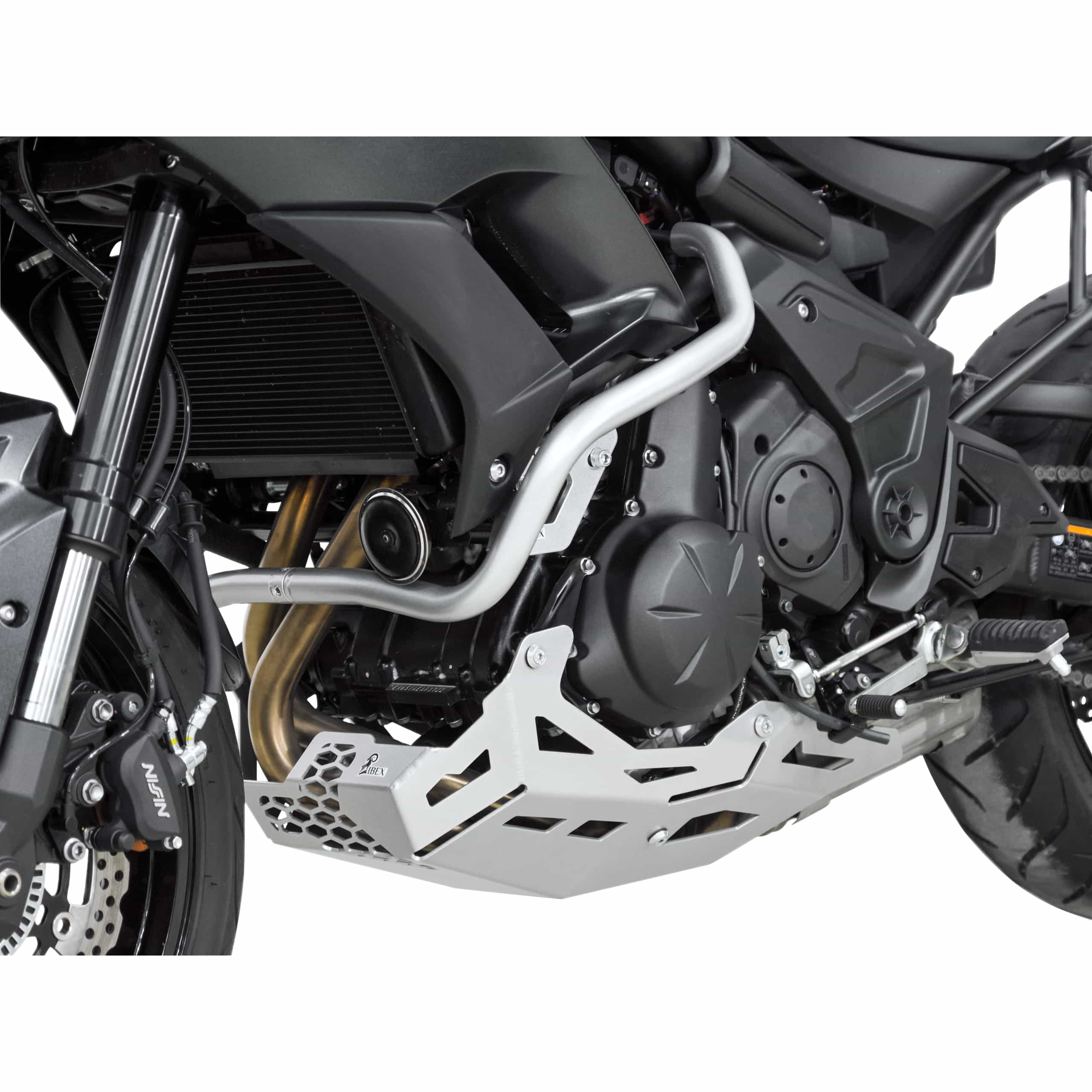 Zieger Motorschutz Alu silber für Kawasaki KLE 650 Versys 2015- - Motorradteile & Ersatzteile - Anbauteile