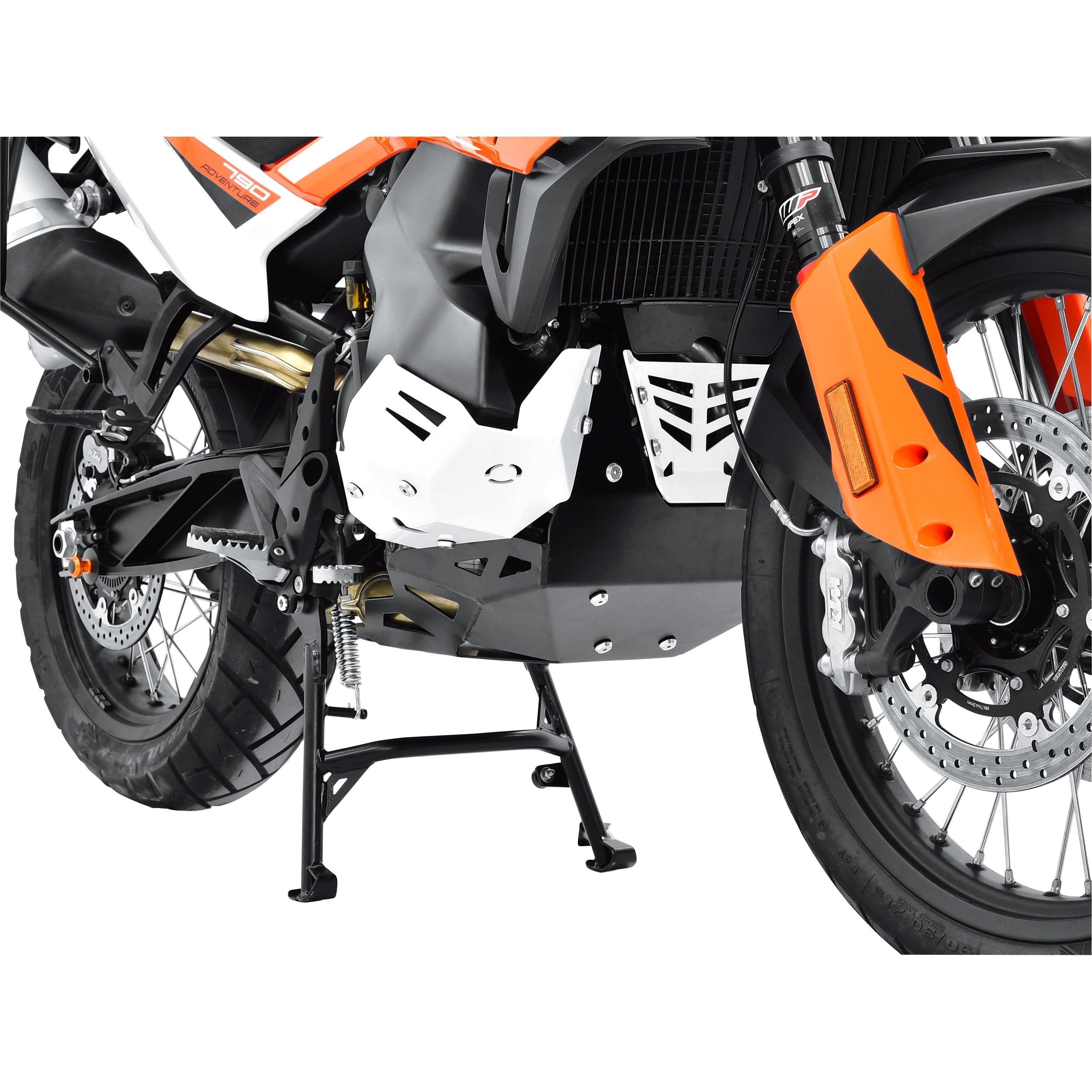 Zieger Motorschutz Alu weiß/schwarz für KTM 790 Adventure - Motorradteile & Ersatzteile - Anbauteile