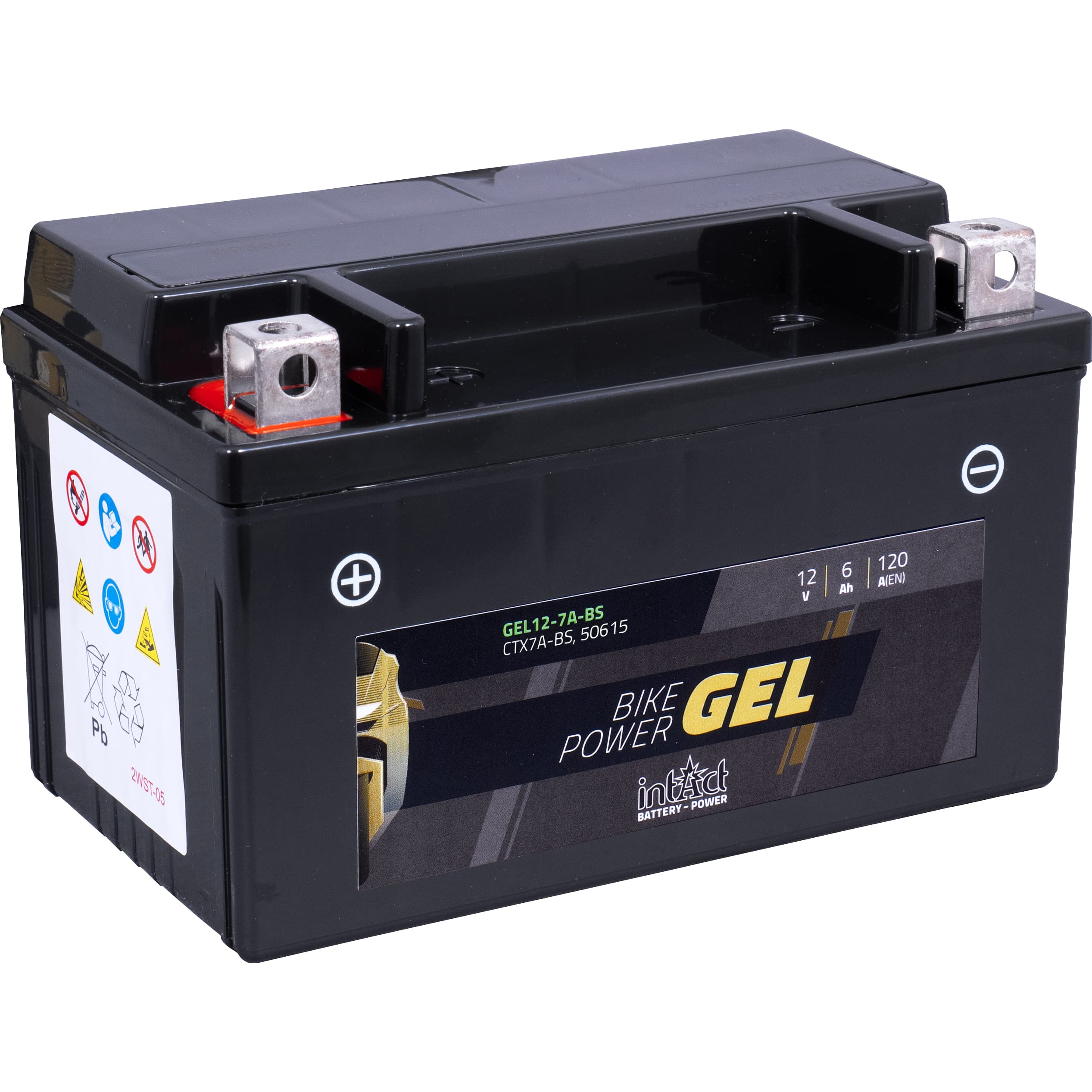 intAct Batterie Bike Power Gel geschlossen 12V/6Ah GEL12-7A-BS (YTX - Motorradteile & Ersatzteile - Batterien