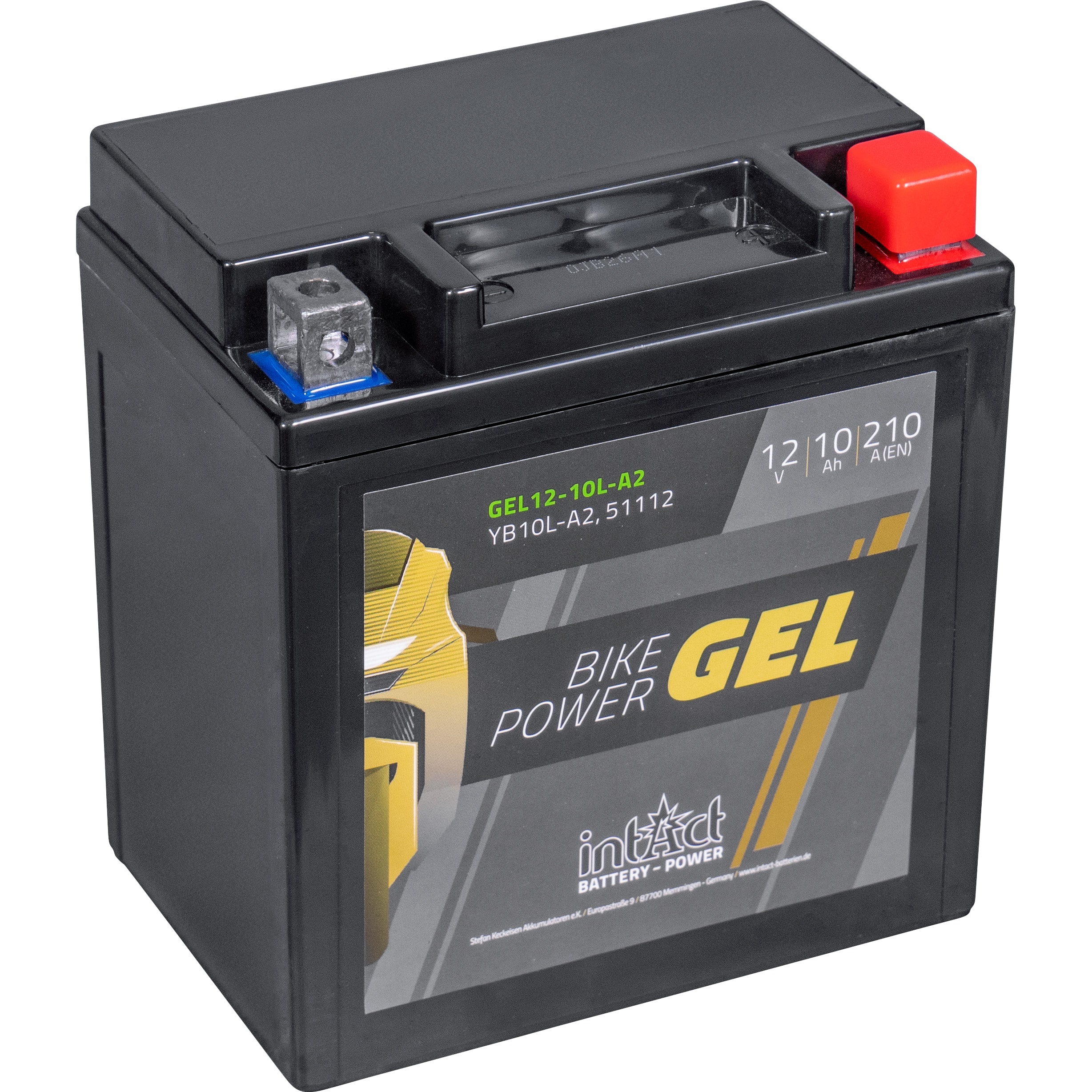 intAct Batterie Bike Power Gel geschlossen B10L-A2 12 Volt