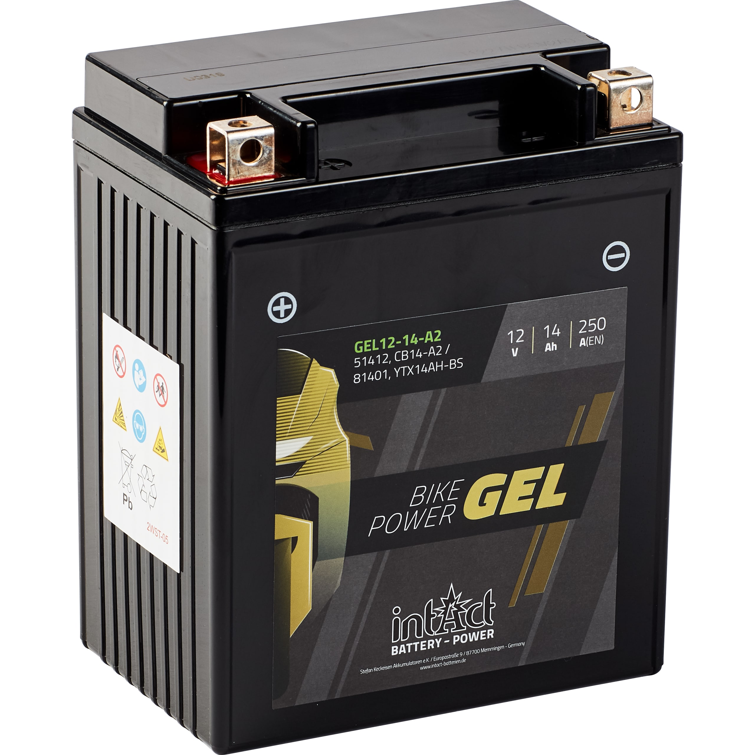intAct Batterie Bike Power Gel geschlossen B14-A2 12 Volt