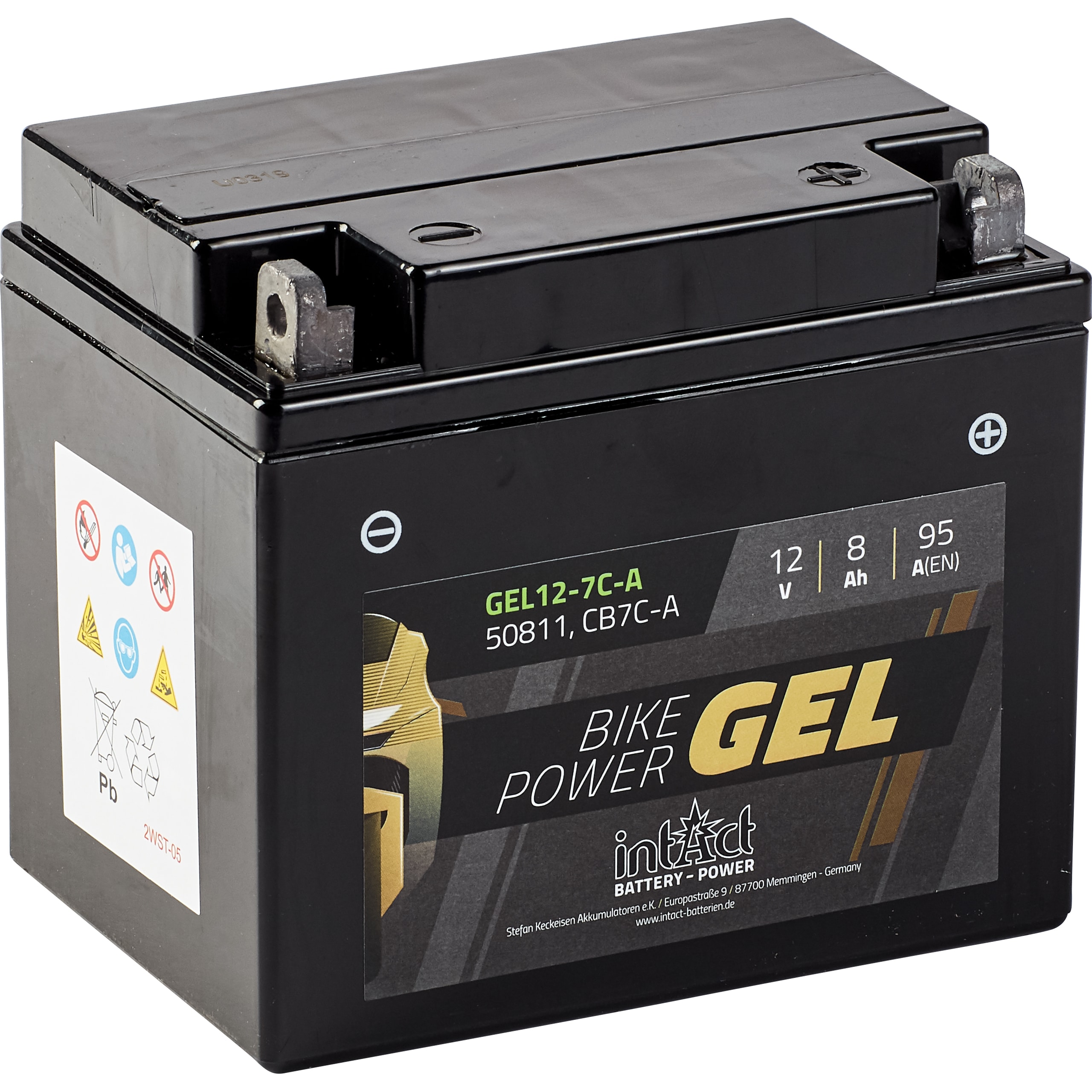 intAct Batterie Bike Power Gel geschlossen B7C-A 12 Volt