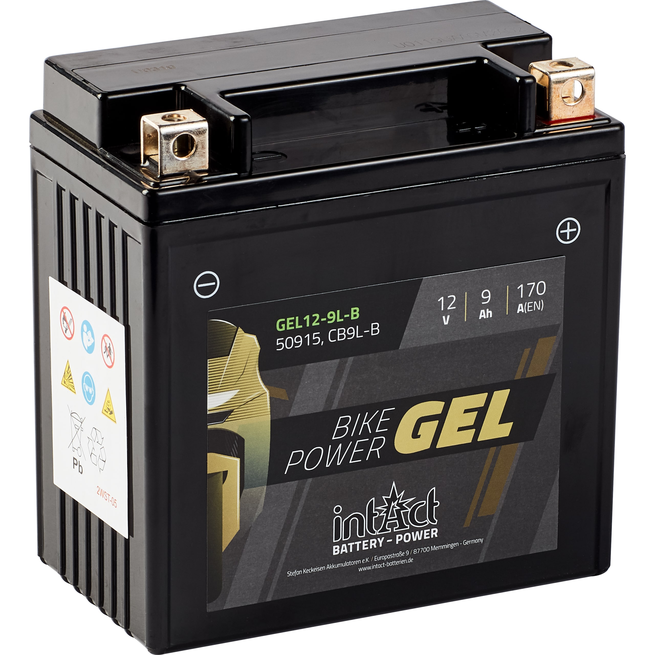 intAct Batterie Bike Power Gel geschlossen B9L-B 12 Volt