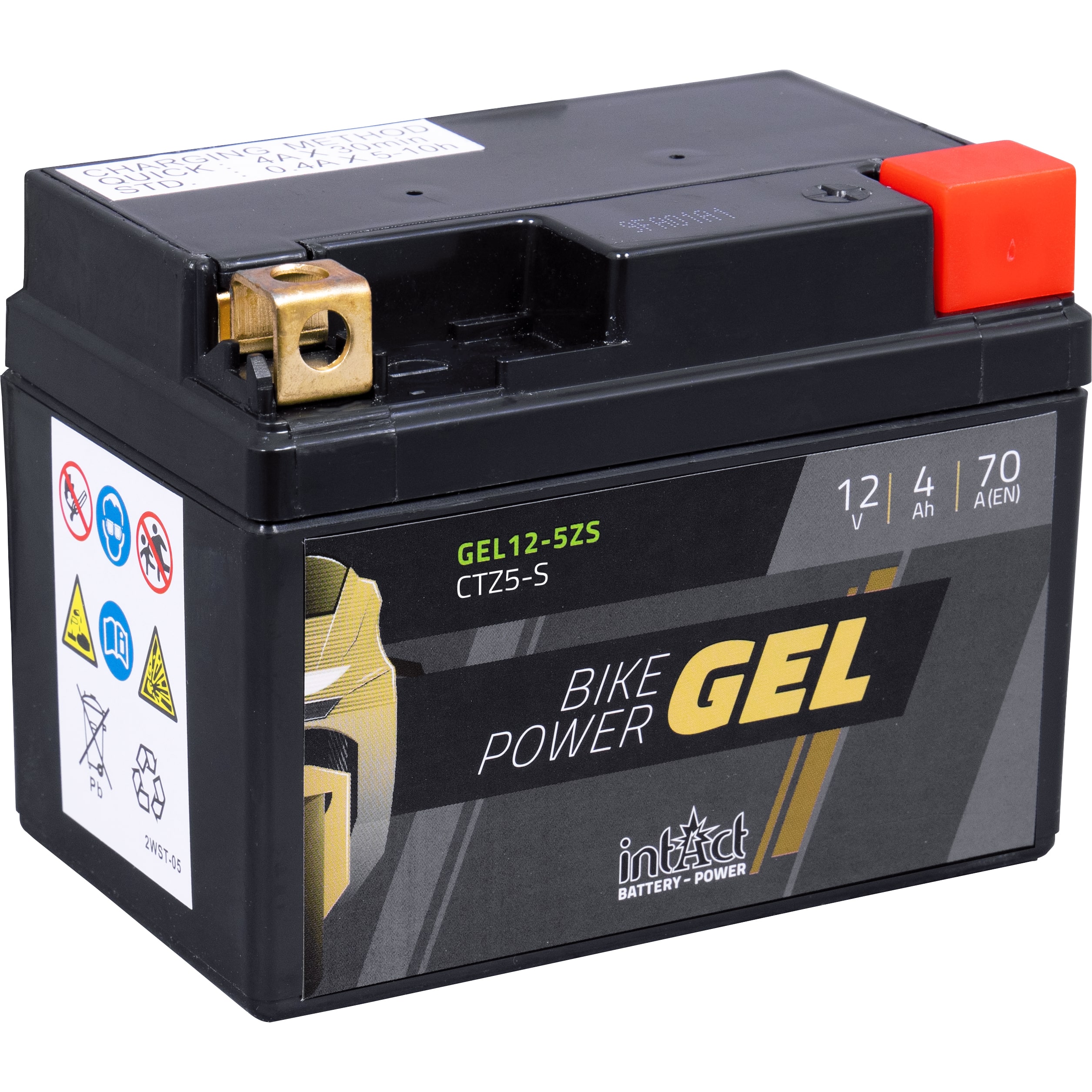 intAct Batterie Bike Power Gel geschlossen GEL12-5ZS 12V/4Ah (YTZ5- - Motorradteile & Ersatzteile - Batterien