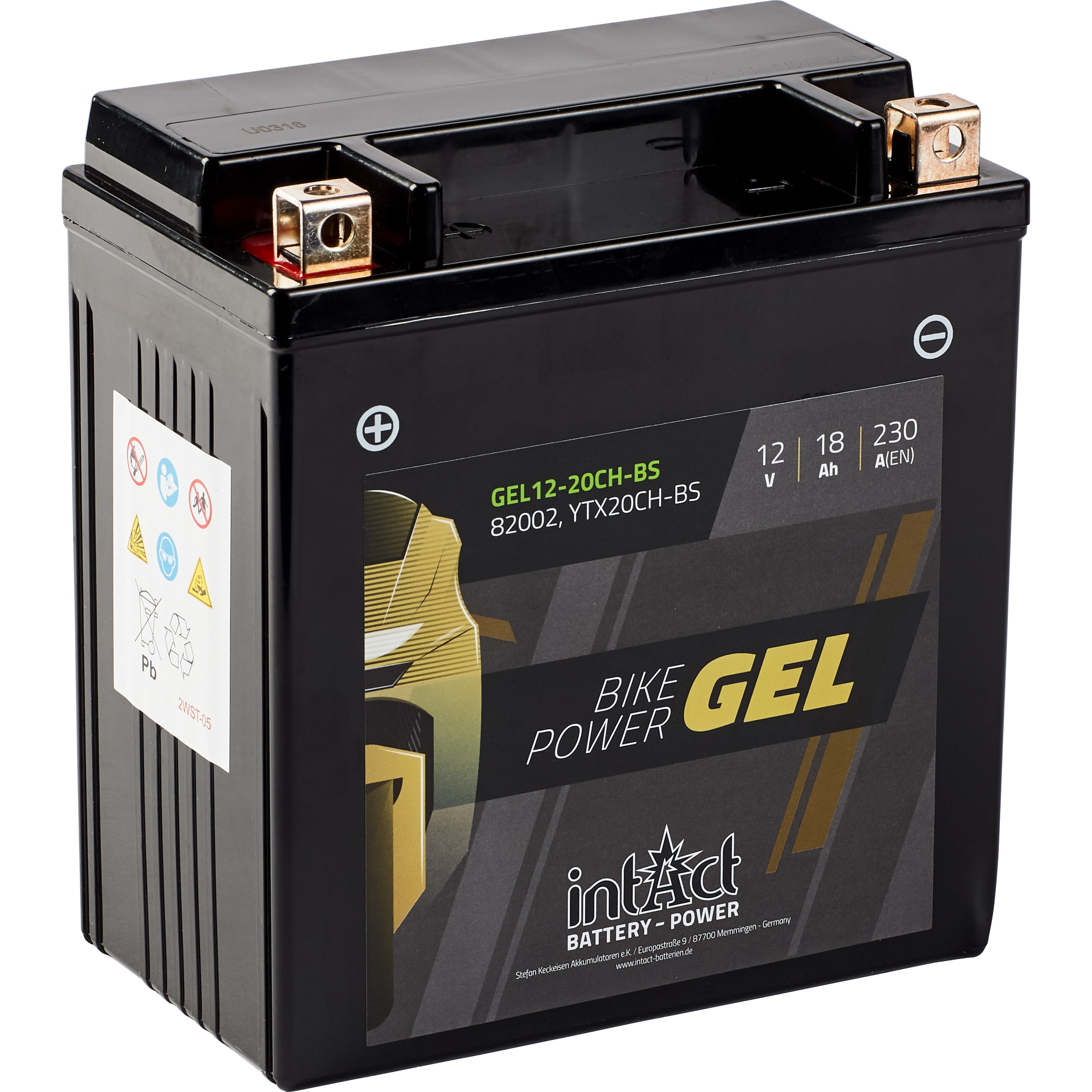 intAct Batterie Bike Power Gel geschlossen TX20CH-BS 12 Volt
