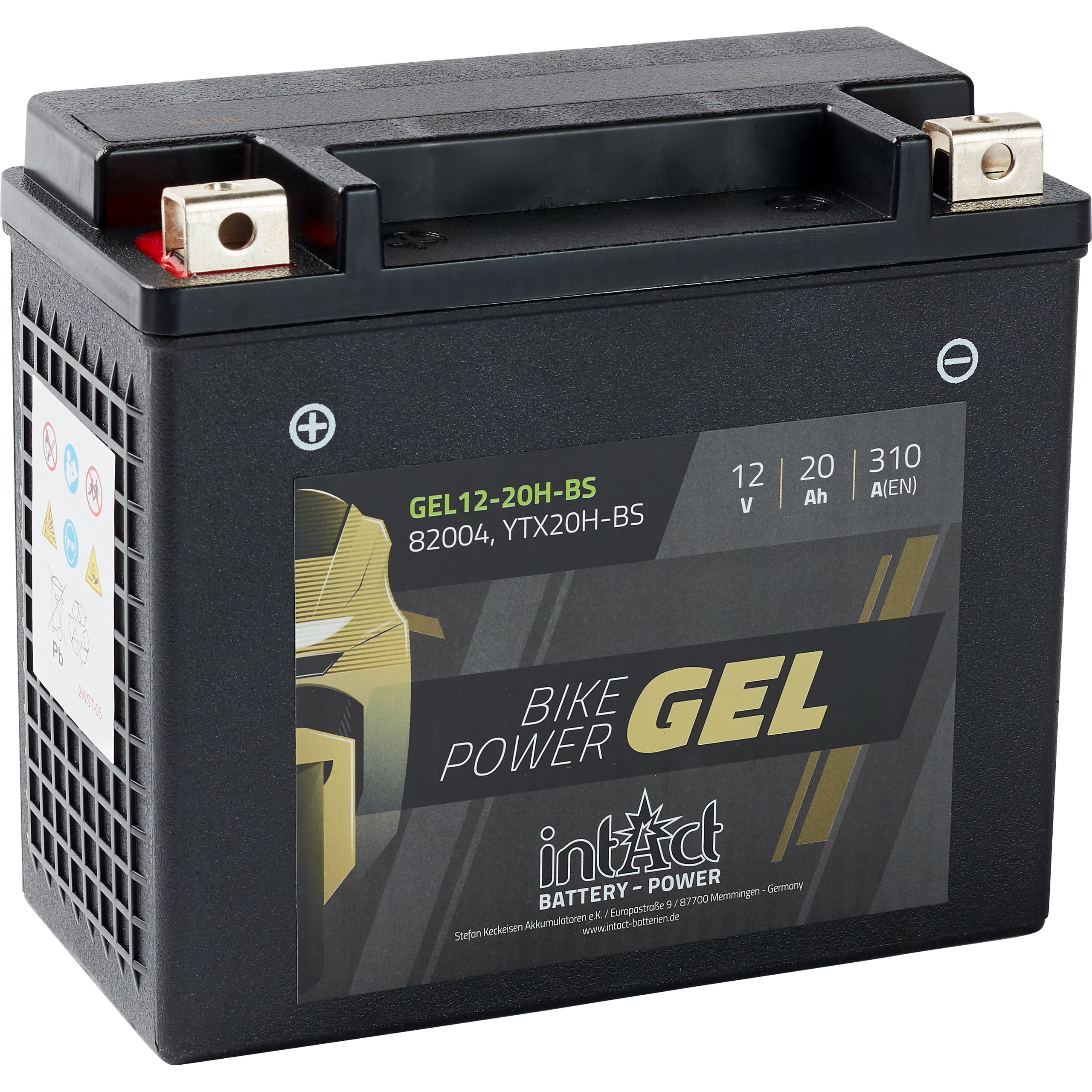intAct Batterie Bike Power Gel geschlossen TX20H-BS 12 Volt