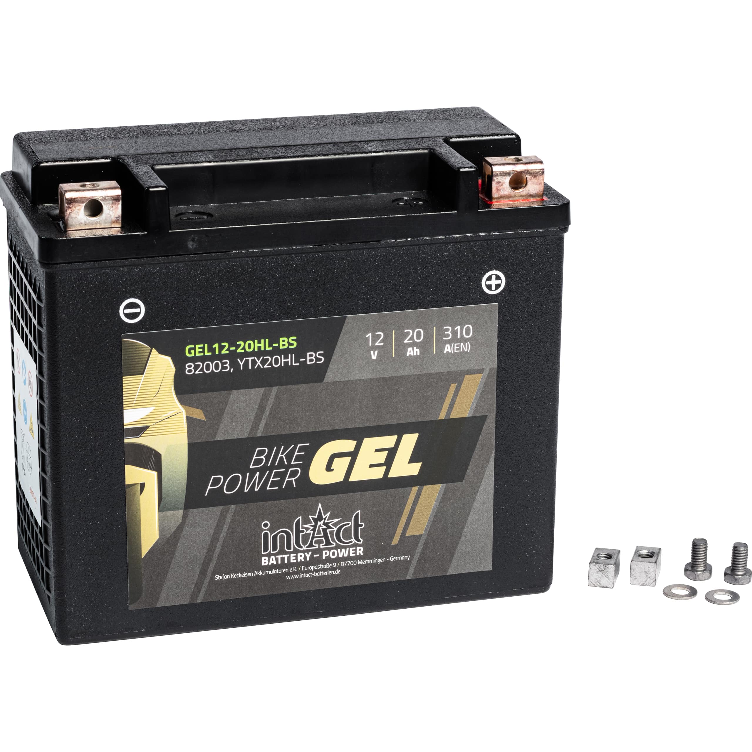 intAct Batterie Bike Power Gel geschlossen TX20HL-BS 12 Volt