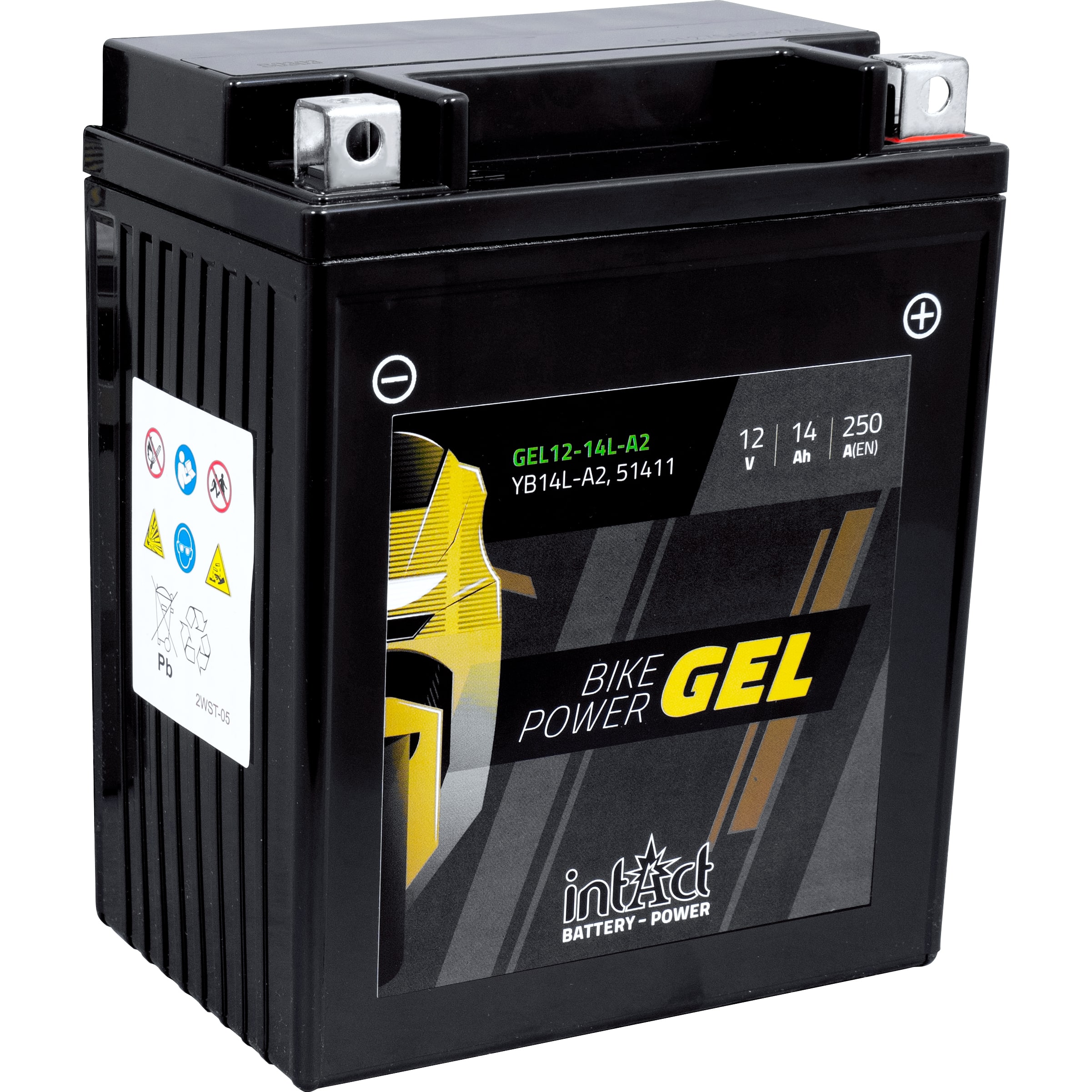 intAct Batterie Bike Power Gel geschlossen YB14L-A2 12V 14Ah (YB12B - Motorradteile & Ersatzteile - Batterien