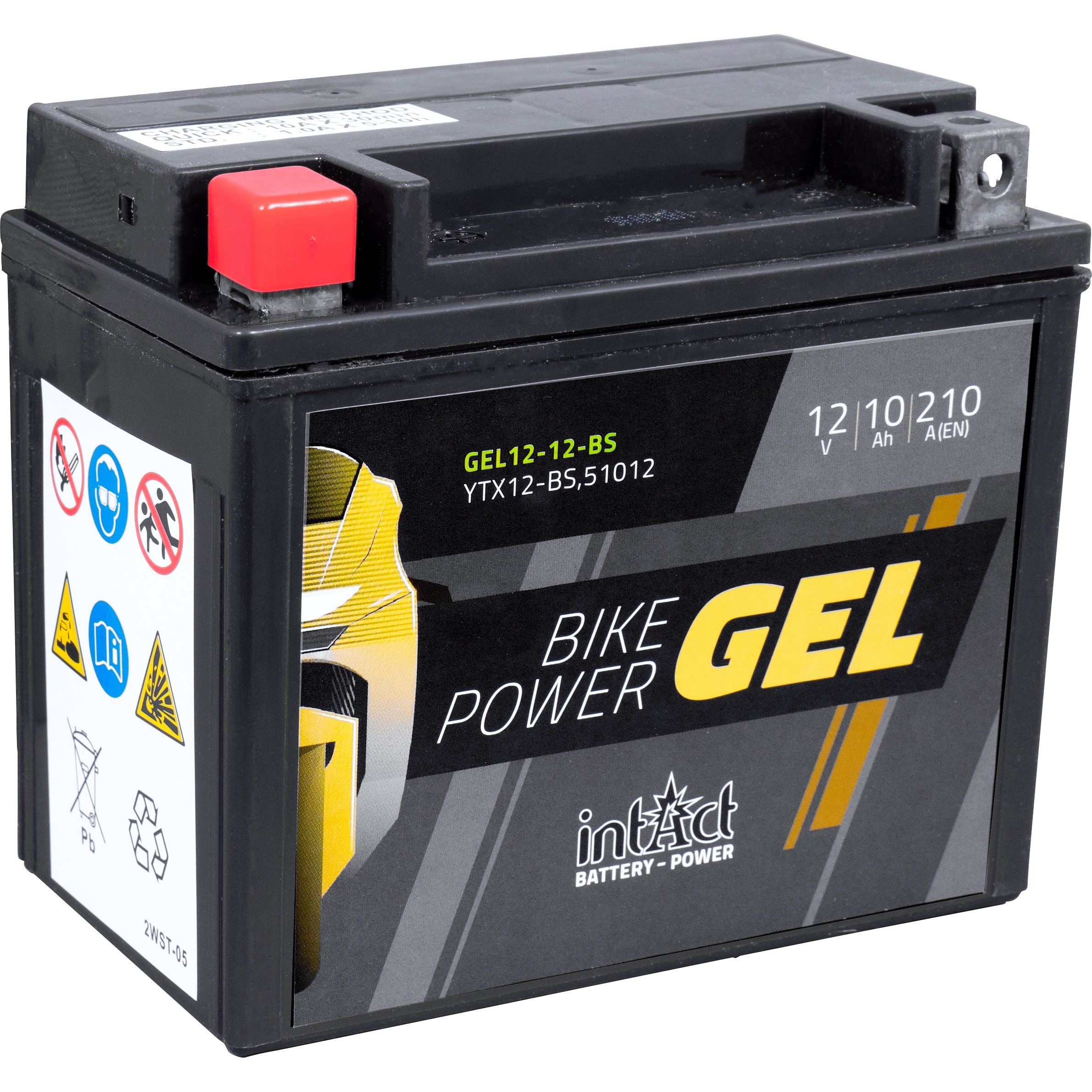 intAct Batterie Bike Power Gel geschlossen YTX12-BS 12V