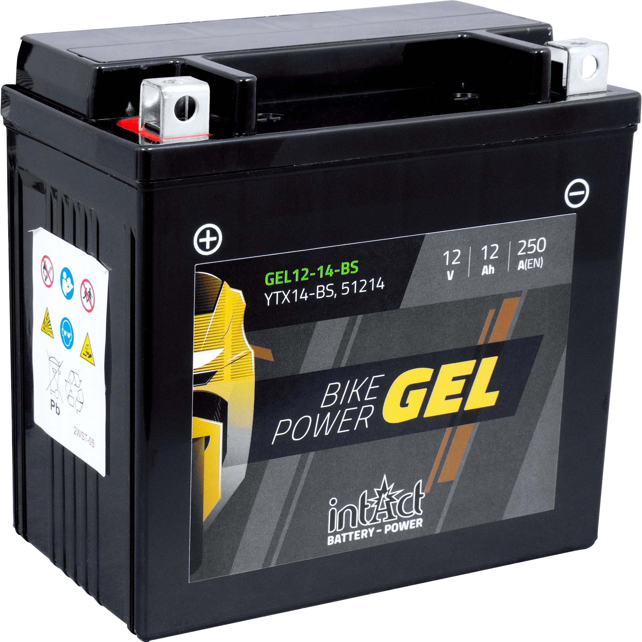 intAct Batterie Bike Power Gel geschlossen YTX14-BS 12V