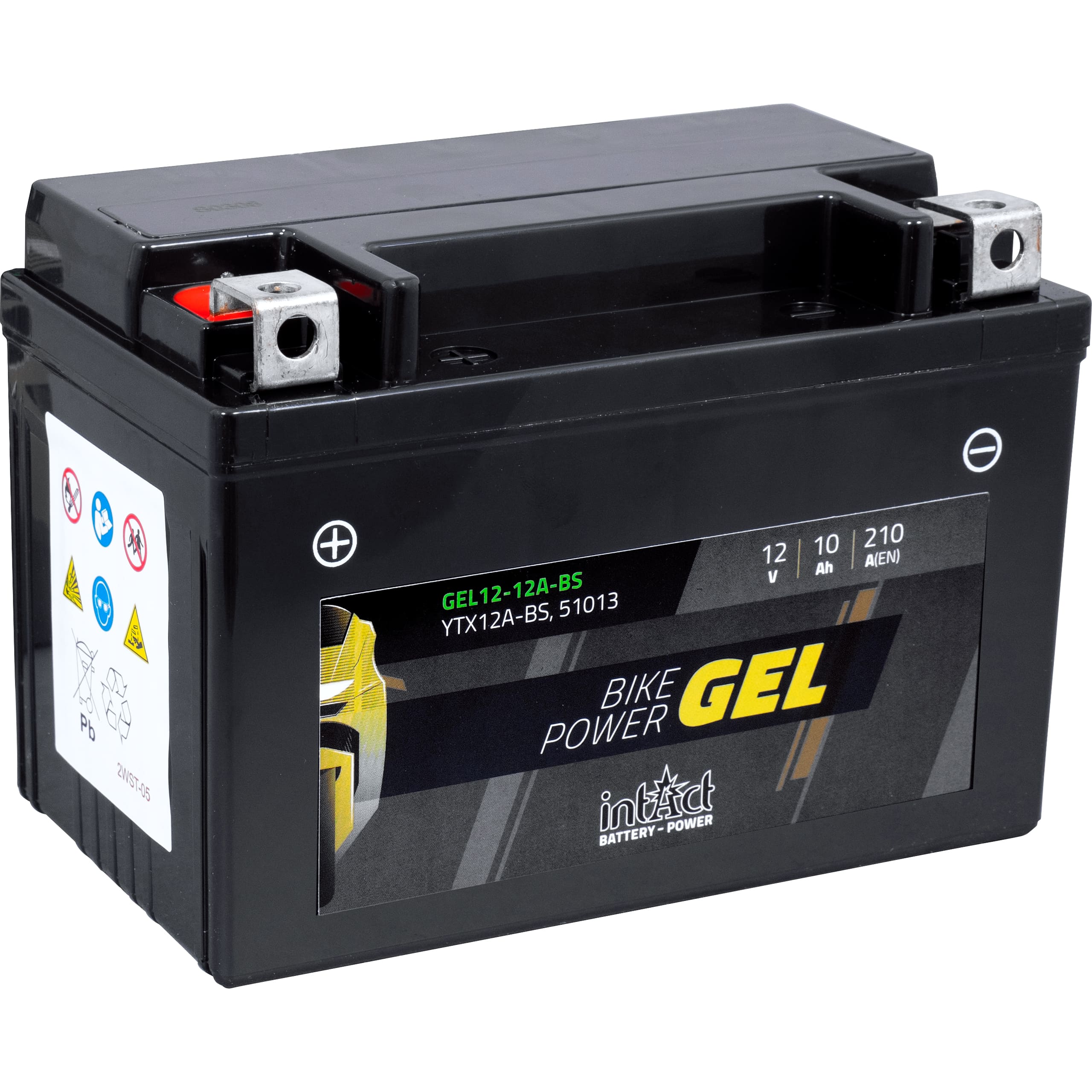 intAct Batterie Bike Power Gel geschlossen YTX/YT12A-BS 12V